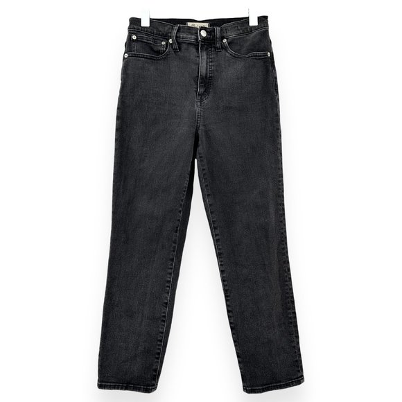 Madewell Denim - Madewell Washed Black Classic Straight Leg Jeans